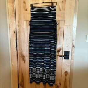 White House Black Market Convertible Strapless Dress Skirt Small S Stripes